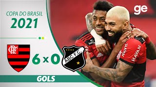 FLAMENGO 6 X 0 ABC  GOLS  OITAVAS COPA DO BRASIL 2021  geglobo [upl. by Noxas72]