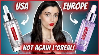 SPECIALIST reviews LOREAL REVITALIFT 15 HYALURONIC ACID SERUM USA VS European Version how to use [upl. by Lena789]