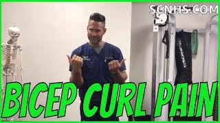 Bicep Curl Pain  Forearm Pain [upl. by Odnomor]