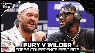 Fury back on the Mic Wilder silent Tyson Fury v Deontay Wilder 3 Press Conference highlights [upl. by Jorgenson]