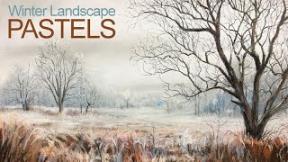 How To Draw a Winter Landscape  Pastel Lesson [upl. by Mixam]