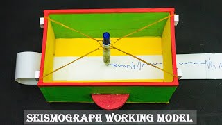 Seismograph Working Model  Science Projects [upl. by Rist936]