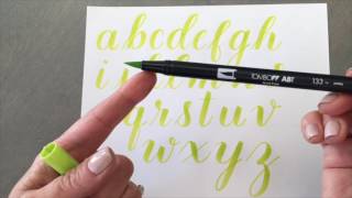 Brush Lettering Alphabet with Tombow Pens [upl. by Terriss]