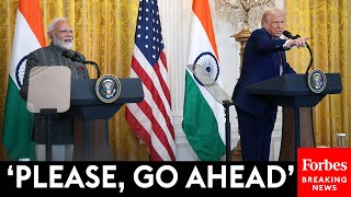 BREAKING NEWS Trump Indias Modi Take Questions From Reporters At White House Press Briefing [upl. by Isabelle160]