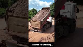 Live Skill operator using dozers KOMATSU D41P push long soil build road foundation crossing field [upl. by Oetam]