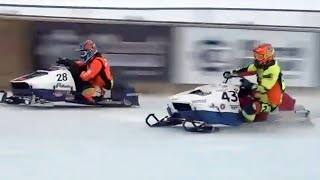 Vintage World Championship Snowmobile Derby Final  Eagle River WI 1102021 [upl. by Nhguaved]