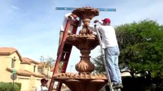 Painting Concrete Fountains [upl. by Lutim]