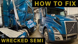 Salvage Auction Volvo VNL Semi Truck Rebuild [upl. by Kathryn]