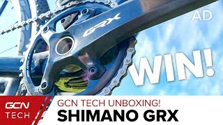 GCN Tech Unboxing Shimano GRX Di2 Groupset [upl. by Staley891]