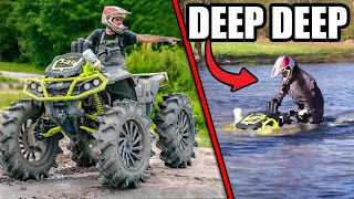 Giant FOURWHEELER VS FLOODED BACKYARD [upl. by Farman]