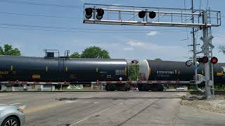 Hively Avenue Railroad Crossing Elkhart IN SB NS Mixed Freight [upl. by Haerr]