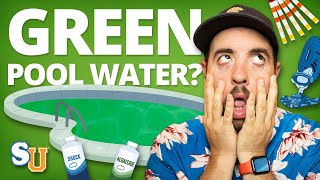 How to Get Rid of POOL ALGAE Green Water [upl. by Dnalon]