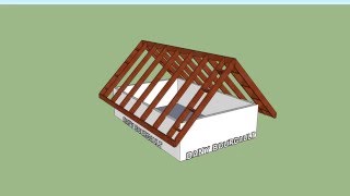 Charpente de toiture longpan  rafter structure [upl. by Chandra]