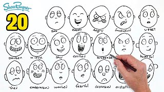 How to draw 20 different emotions [upl. by Zachariah]