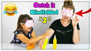 CATCH IT BLINDFOLDED SLIME CHALLENGE [upl. by Gasper]