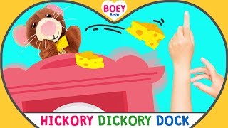 HICKORY DICKORY DOCK Lyrics amp Nursery Rhyme  Boey Bear [upl. by Yajet380]