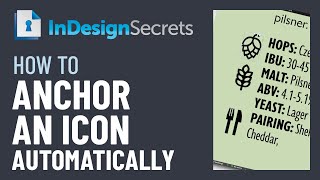 InDesign HowTo Anchor an Icon Automatically Video Tutorial [upl. by Sayles256]