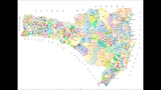 Mapa De Santa Catarina Editavel [upl. by Martguerita]