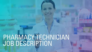 Pharmacy Technician Job Description [upl. by Narak]