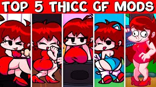 Top 5 Thicc GF Mods 3  Friday Night Funkin [upl. by Toshiko]