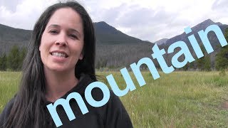 How to Say MOUNTAIN and SENTENCE  American English [upl. by Goltz]