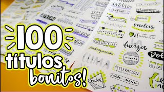 100 TÍTULOS BONITOS ✄ Barbs Arenas Art [upl. by Noli]