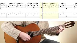 Study In A Minor  D Aguado Simple classical guitar piece with score and TAB [upl. by Dylane561]