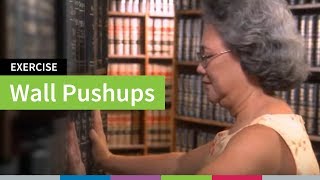 Wall Pushups Strength Exercise for Older Adults [upl. by Sirtemed]