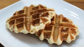 Belgian Sugar Waffles  Easy Liege Waffle Recipe [upl. by Dnomso579]