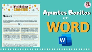 COMO HACER APUNTES BONITOS DIGITALES  apuntes en word [upl. by Uile]