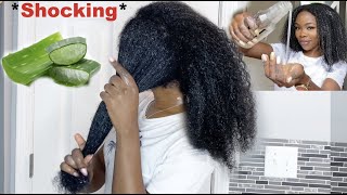 I left ALOE VERA in my hair for 24 hours and this happened SHOCKING  Aloe vera for hair growth [upl. by Aileno226]