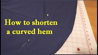 DIY HOW TO SHORTEN A CURVED HEM [upl. by Comethuauc]