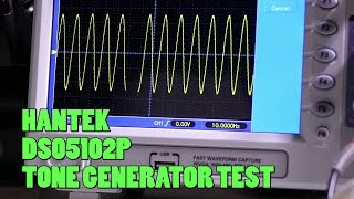 Hantek DSO5102P Oscilloscope tone test [upl. by Fariss]