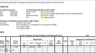 Grade 10 Accounting How to do Salaries Journal [upl. by Eve]