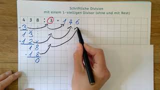 D1 Schriftliche Division ohne und mit Rest Grundschule [upl. by Enialedam]