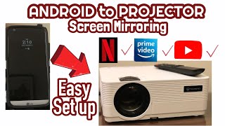 HOW TO CONNECT ANDROID TO PROJECTOR  SCREEN MIRRORING  VANKYO LEISURE 470 [upl. by Jauch]