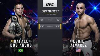 Eddie Alvarez vs Rafael Dos Anjos [upl. by Hawthorn]