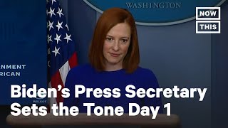 Press Secretary Jen Psaki Establishes New Normal on Day 1 [upl. by Paapanen]