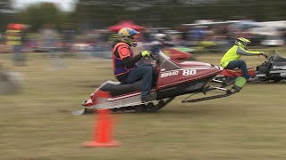 Vintage Snowmobile Drag Races [upl. by Eimoan380]