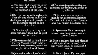 John 4  Audio Bible in Latin amp English of New Testament [upl. by Ammadas]