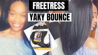 Installing Freetress PreLoop Yaky Bounce 3X Straight Crochet Hair  Review [upl. by Chainey]