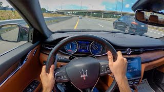 2017 Maserati Quattroporte SQ4  POV Test Drive by Tedward Binaural Audio [upl. by Ayahc]