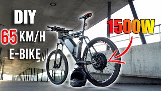 DIY Electric Bike 65kmh Using 1500W EBike Conversion Kit [upl. by Liahus]