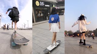 TIK TOK China Skateboard Fashion 2020Long Board Moment Compilation Divertido [upl. by Yrellih749]