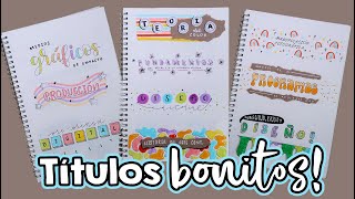 TÍTULOS BONITOS aesthetic SIN LETTERING ✄ Barbs Arenas Art [upl. by Kenward]