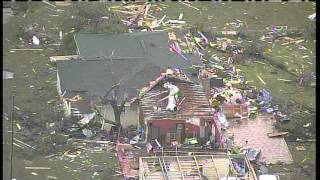 Aerial video of tornado destruction in Cleburne TX from KXAS [upl. by Mieka]