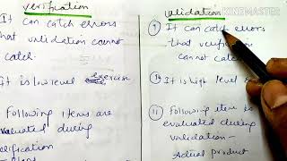 Difference between verification and validationlecture47SE [upl. by Nodmac]