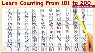 Learn to count numbers 101 to 200 English Learn counting 100 to 200 numbers Class 2 Grade 2 kids [upl. by Hourigan]