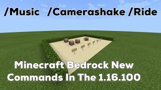 Minecraft Bedrock New Commands In The 116100 Update  How To Use The Music Camershake and Ride [upl. by Eedebez]