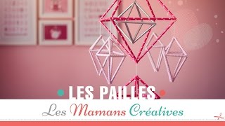 DIY  TUTO DÉCO CHAMBRE BÉBÉ  Réalisez un mobile avec des pailles [upl. by Learrsi905]